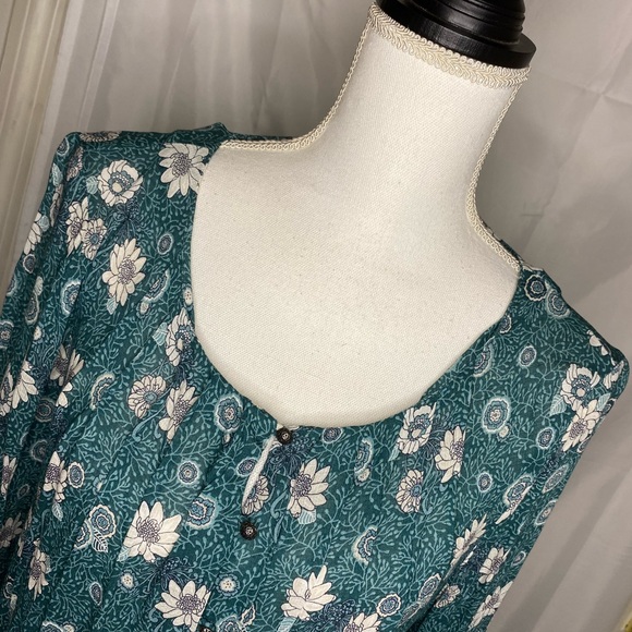 Lucky Brand, Green floral, Blouse - Picture 2 of 9